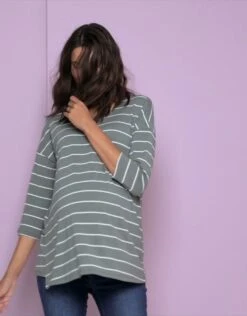 Seraphine Haut Grossesse Et Allaitement Rayé Ample – Kaki -Seraphine 1182172824 9a06c3554c6d5fd8307bd1e3a4b0b1f75f90444ea541ad724e734d3a48730b44 d 640