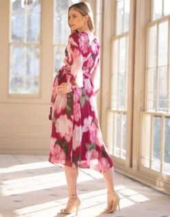 Seraphine Robe Mi-longue Cache-cœur Grossesse Et Allaitement à Fleurs De Baies -Seraphine 20210130 Luxe Saiorse BerryPri 3657