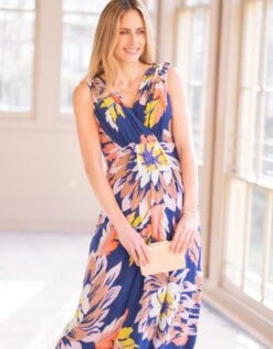 Seraphine Robe Longue Grossesse Et Allaitement à Fleurs Saisonnières -Seraphine 20210130 Luxe Zeta MultiFlrl 2192