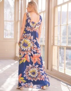 Seraphine Robe Longue Grossesse Et Allaitement à Fleurs Saisonnières -Seraphine 20210130 Luxe Zeta MultiFlrl 2284