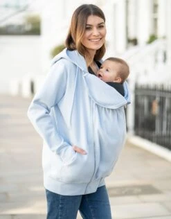 Seraphine Sweat à Capuche 3 En 1 De Grossesse Et Portage - Bleu Pâle -Seraphine Adrienne IceBlue 05 V2
