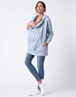 Seraphine Sweat à Capuche 3 En 1 De Grossesse Et Portage - Bleu Pâle -Seraphine Adrienne Iceblue 08 V2