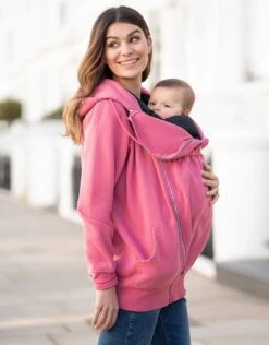 Seraphine Sweat à Capuche 3 En 1 De Grossesse Et Portage - Rose