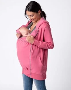 Seraphine Sweat à Capuche 3 En 1 De Grossesse Et Portage - Rose -Seraphine Adrienne Raspberry 04 V3