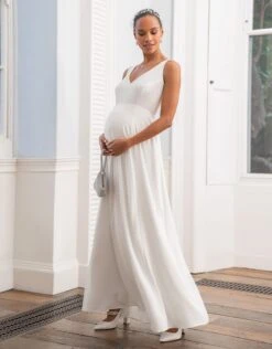 Seraphine Robe Grossesse Mariage Avec Dentelle Optionnelle -Seraphine Albane Ivory 04 V2