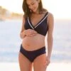 Seraphine Bikini De Maternité à Imprimé Floral Et Rayé Avec Bas à Rabat -Seraphine Algarve Navy 01 V1