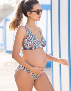 Seraphine Haut De Bikini Grossesse à Fleurs Et à Rayures