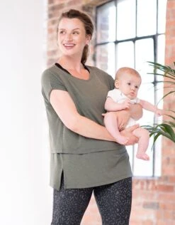 Seraphine Haut Grossesse Et Allaitement En Modal – Kaki -Seraphine AlissaSS Khaki 03 V2