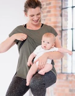 Seraphine Haut Grossesse Et Allaitement En Modal – Kaki -Seraphine AlissaSS Khaki 04 V2