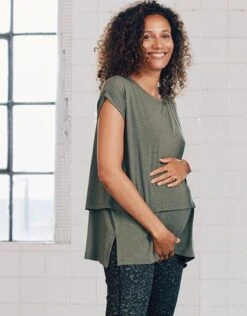 Seraphine Haut Grossesse Et Allaitement En Modal – Kaki -Seraphine AlissaSS Khaki 05 V2