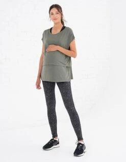 Seraphine Haut Grossesse Et Allaitement En Modal – Kaki -Seraphine AlissaSS Khaki 06 V2