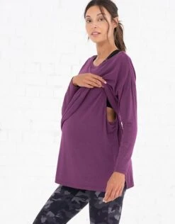 Seraphine Haut Grossesse Et Allaitement En Modal – Violine -Seraphine Alissa Berry 05 V2