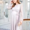 Seraphine Robe Grossesse En Mousseline Texturée -Seraphine Amara Taupe 01