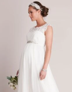 Seraphine Robe De Mariée Grossesse En Soie Et Dentelle - Ivoire -Seraphine Angelika Ivory 03