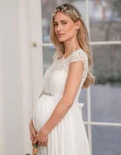 Seraphine Robe De Mariée Grossesse En Soie Et Dentelle - Ivoire -Seraphine Angelika Ivory 03 V2