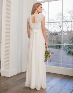 Seraphine Robe De Mariée Grossesse En Soie Et Dentelle - Ivoire -Seraphine Angelika Ivory 04 V2