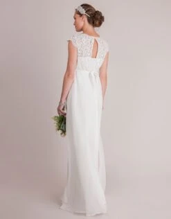 Seraphine Robe De Mariée Grossesse En Soie Et Dentelle - Ivoire -Seraphine Angelika Ivory 05