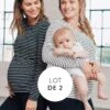 Seraphine Hauts Grossesse Et Allaitement à Rayures – Lot De 2 -Seraphine Anne 2pk Stripe 01 V3 FR