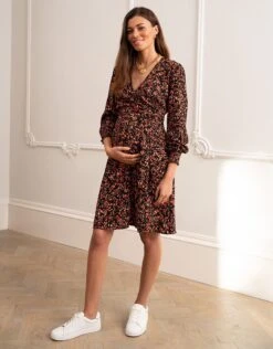 Seraphine Robe De Grossesse Cache-cœur à Motif Floral
