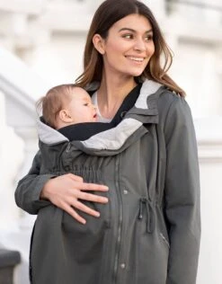Seraphine Parka 4 En 1 De Grossesse Et Portage Avec Capuche - Kaki -Seraphine Aston Khaki 03 V3