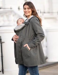Seraphine Parka 4 En 1 De Grossesse Et Portage Avec Capuche - Kaki -Seraphine Aston Khaki 04 V3