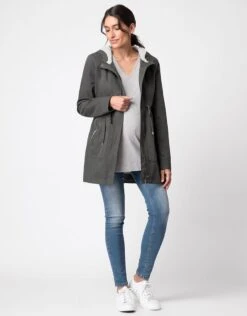 Seraphine Parka 4 En 1 De Grossesse Et Portage Avec Capuche - Kaki -Seraphine Aston Khaki 06 V3