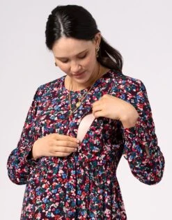Seraphine Robe Grossesse Et Allaitement à Volants Imprimé Fleuri -Seraphine Astrid Multi 02 V6