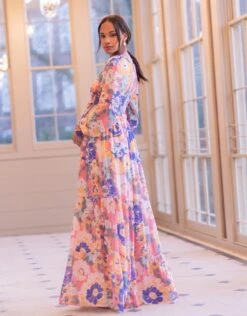 Seraphine Robe Bohème Maxi De Grossesse Et D'allaitement - Imprimé Floral -Seraphine Aurelie Multiprt 03 V3