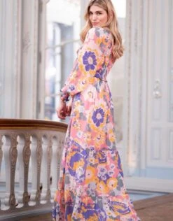 Seraphine Robe Bohème Maxi De Grossesse Et D'allaitement - Imprimé Floral -Seraphine Aurelie Multiprt 06 V3