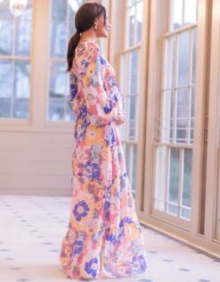 Seraphine Robe Bohème Maxi De Grossesse Et D'allaitement - Imprimé Floral -Seraphine Aurelie Multiprt 08 V3