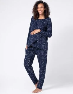 Seraphine Pyjamas Mama Et Mini En Coton – Bleu Marine -Seraphine Aurora NavyPrint V3 07
