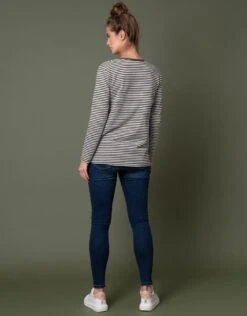 Seraphine Haut Grossesse Et Allaitement à Rayures 'Mama' – Kaki -Seraphine Ballantine GreenWht V4 06