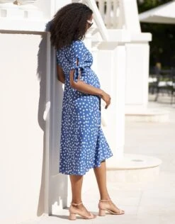 Seraphine Robe Grossesse Midi – Blue -Seraphine Bessie Blue 03 V1