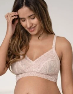 Seraphine Brassière Grossesse Et Allaitement En Dentelle - Rose