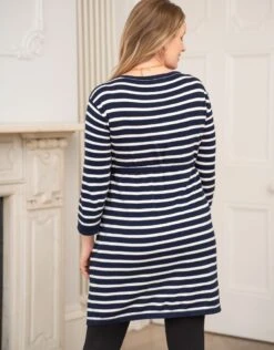 Seraphine Tunique Grossesse Et Allaitement Style Marinière Curve -Seraphine Bethie NavyStripe 05 V1