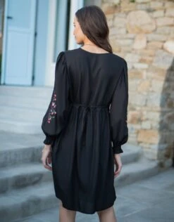 Seraphine Robe Grossesse Et Allaitement Brodée Noire -Seraphine Brie Black 06 V1