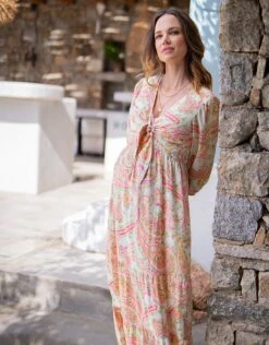 Seraphine Robe Grossesse Et Allaitement En Cachemire à Nouer Sur Le Devant