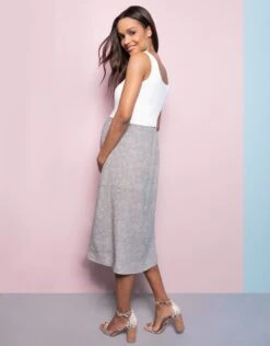 Seraphine Robe Grossesse Et Allaitement Bi-matière - Blanc/ Taupe -Seraphine Bristol WhiteSand 06 V2