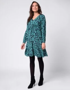 Seraphine Robe Grossesse à Nouer Sur Le Devant – Turquoise -Seraphine Carolyn Sage 03 V4