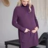 Seraphine Tunique Grossesse Et Allaitement En Maille De Coton, Prune -Seraphine Cecilia Berry 01 V2