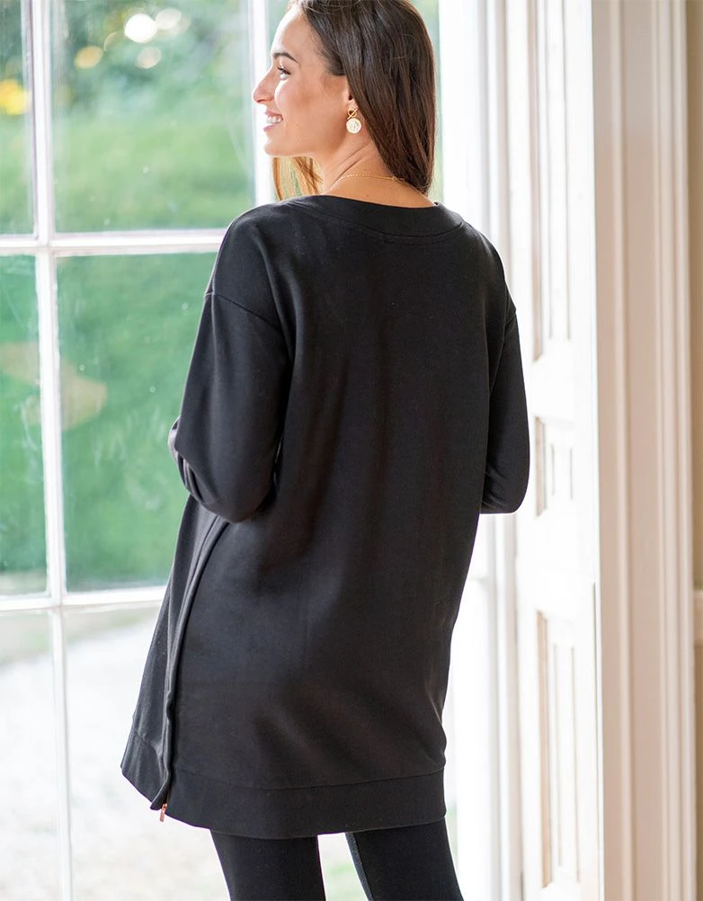 Seraphine Pull Grossesse Et Allaitement Col En V – Noir 6 Seraphine Pull Grossesse Et Allaitement Col En V – Noir – Image 4