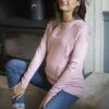 Seraphine Pull Grossesse Et Allaitement à Volants – Rose -Seraphine Claudine Pink V3 01
