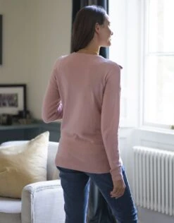 Seraphine Pull Grossesse Et Allaitement à Volants – Rose -Seraphine Claudine Pink V3 04