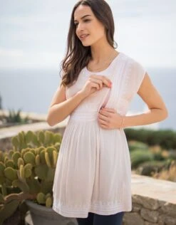 Seraphine Haut Grossesse Et Allaitement Brodé -Seraphine Coleen Blush 04 V5