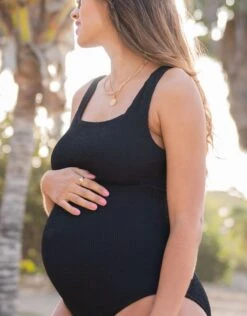 Seraphine Maillot De Bain Grossesse Ultra-extensible Noir -Seraphine Cove Black 05 V2