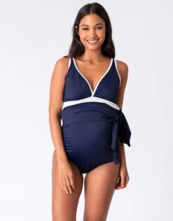 Seraphine Maillot De Bain Grossesse Avec Jupe – Nautique -Seraphine Crete Navy V4 2 06