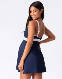 Seraphine Maillot De Bain Grossesse Avec Jupe – Nautique -Seraphine Crete Navy V4 2 08