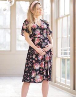 Seraphine Robe Grossesse Et Allaitement à Bouquet Floral