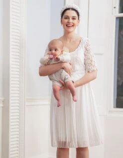 Seraphine Robe De Mariée Grossesse Et Allaitement Plissée En Dentelle - Ivoire -Seraphine Dani Ivory 03 V3