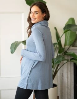 Seraphine Col Roulé Grossesse Et Allaitement – Bleu -Seraphine Dara Blue 04 V1